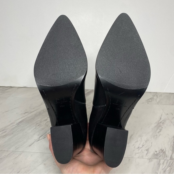 Marc Fisher Alva Black Leather Heeled Bootie 10M - Picture 13 of 14